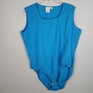 ULLA Popken Tank Body Suit Turquoise 24/26 EUC